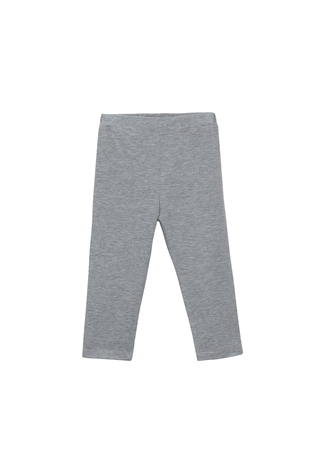 Girls' Basic Below-the-Knee Capri Leggings (ASH GRAY)