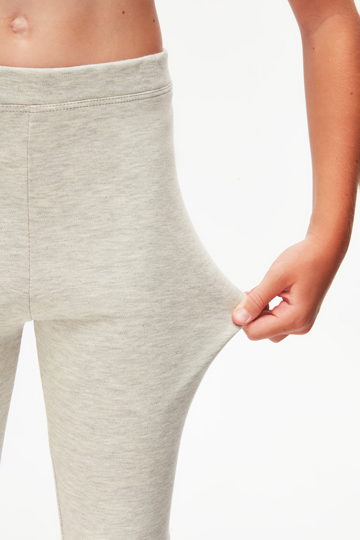 Basic Girls Winter Leggings (BRIGHT GRAY MELANGE)