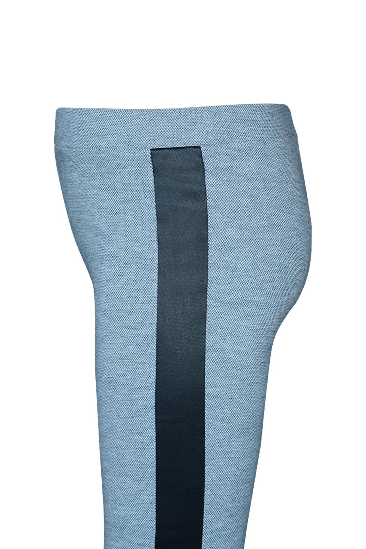 Girls' Pique Fabric Leggings with Side Leather Panels_sizechart (ASH GRAY)