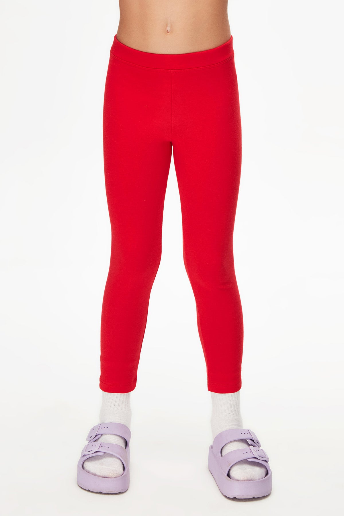 Basic Girls Winter Leggings (URBAN RED)
