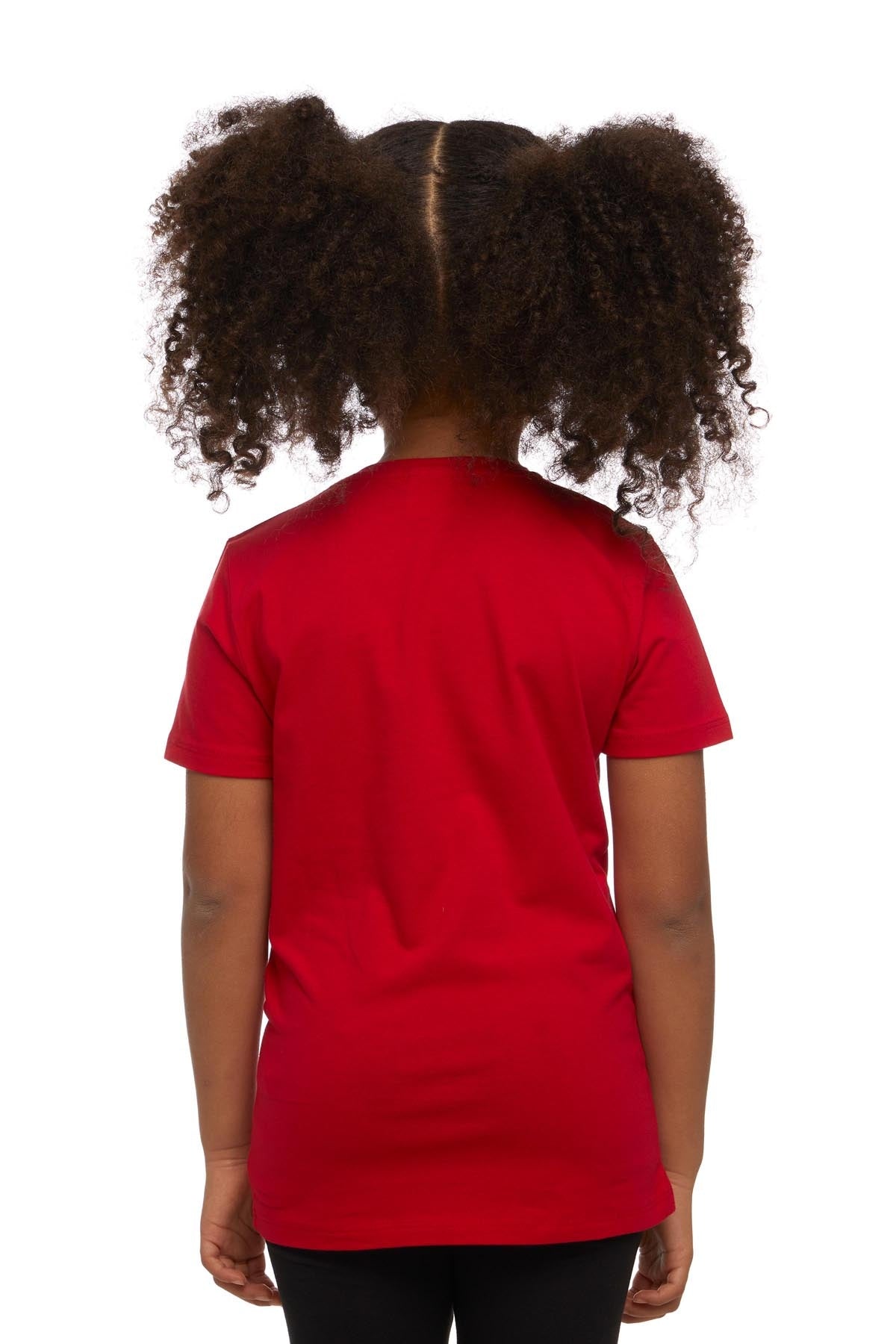 Basic Unisex Kids Crew Neck Short Sleeve T-Shirt (URBAN RED)