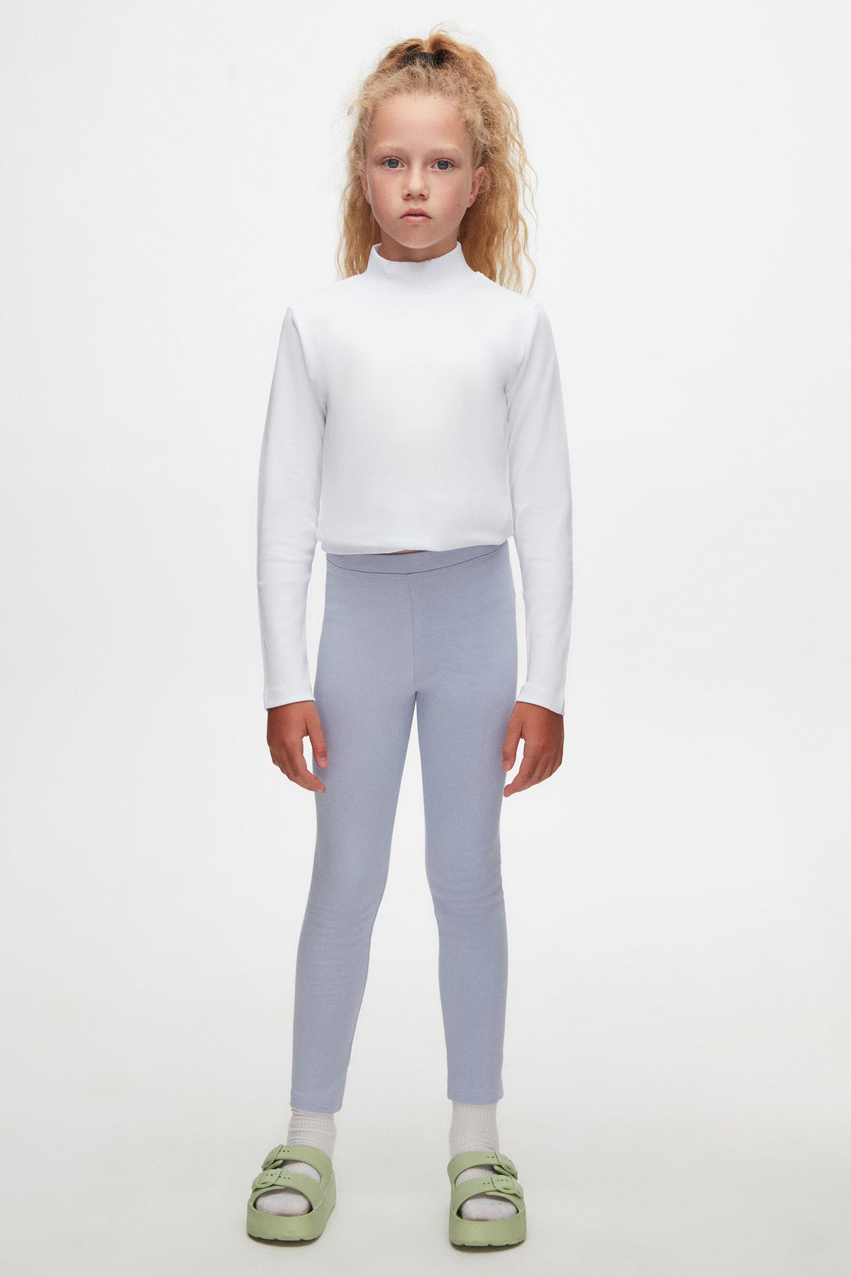Basic Girls Winter Leggings (MISTY LILAC)