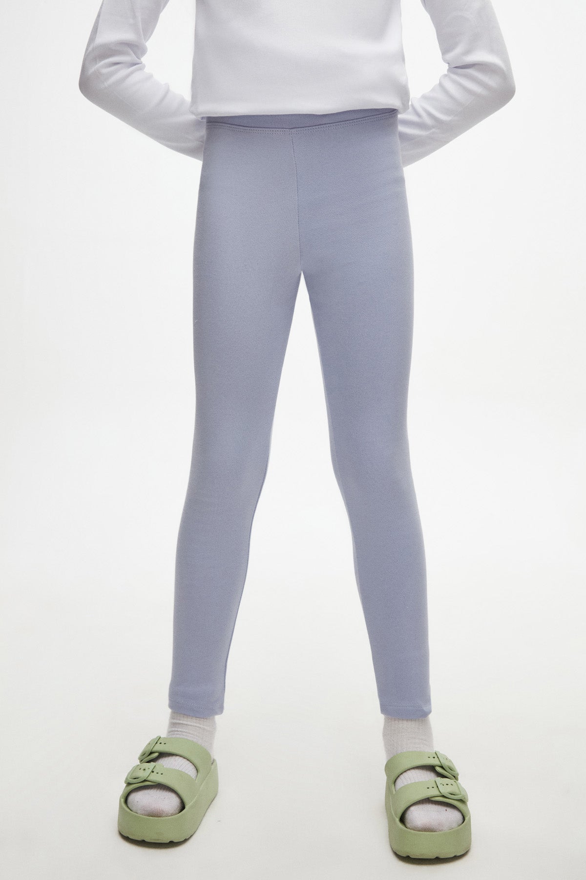 Basic Girls Winter Leggings (MISTY LILAC)