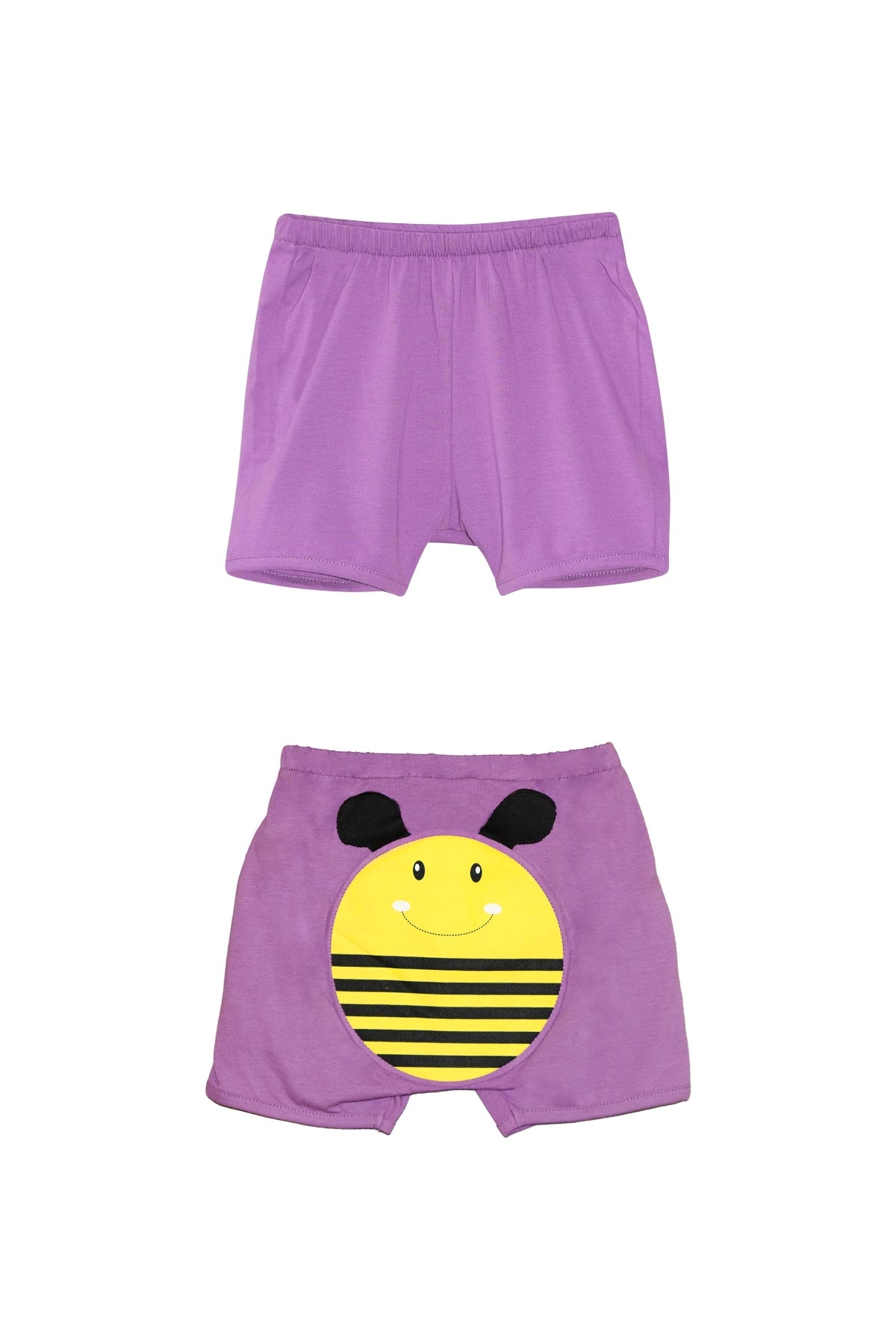 Girls' Bee Print Shorts (VIOLET)