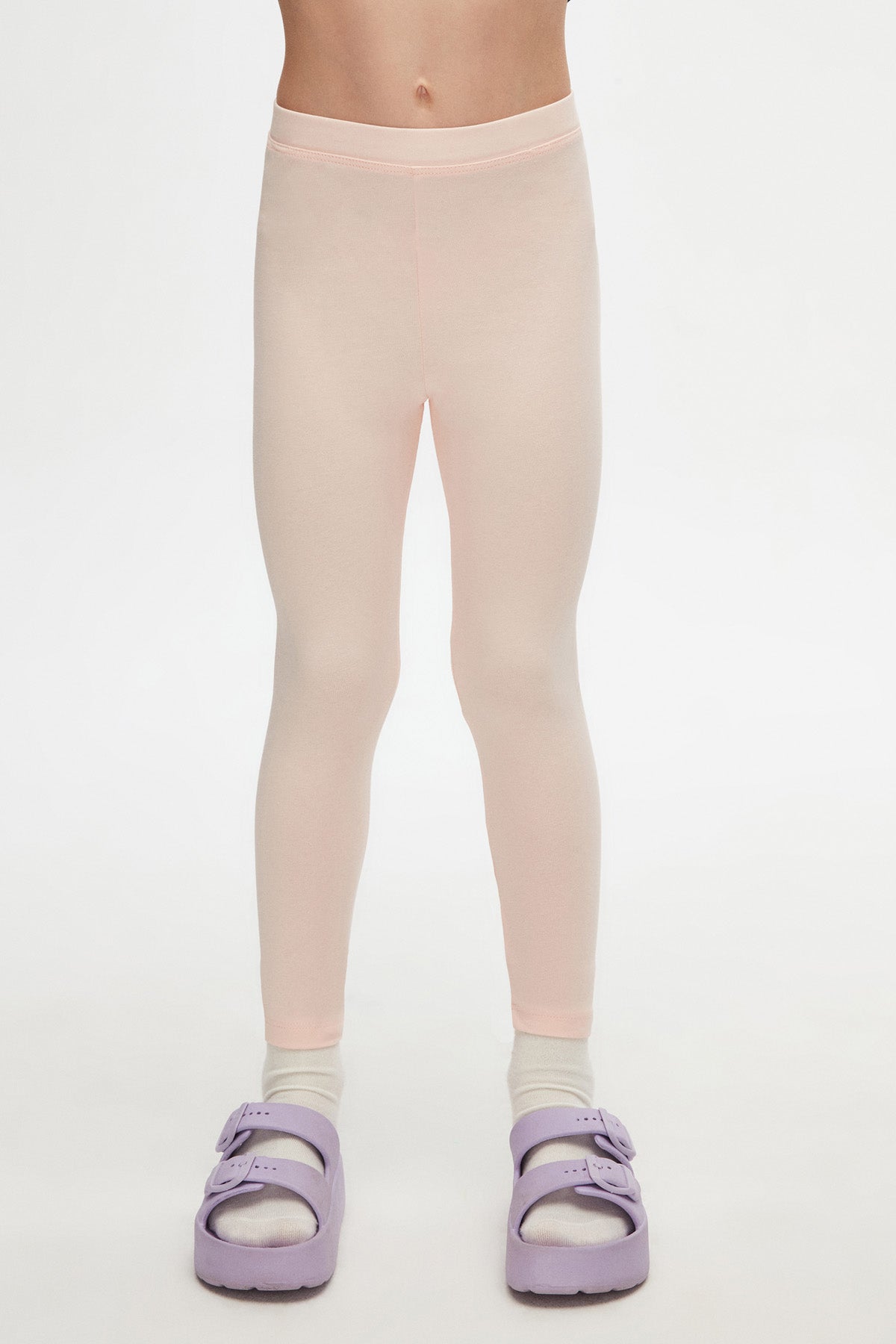 Girls' Basic Summer Leggings (BRIGHT POWDER PINK)