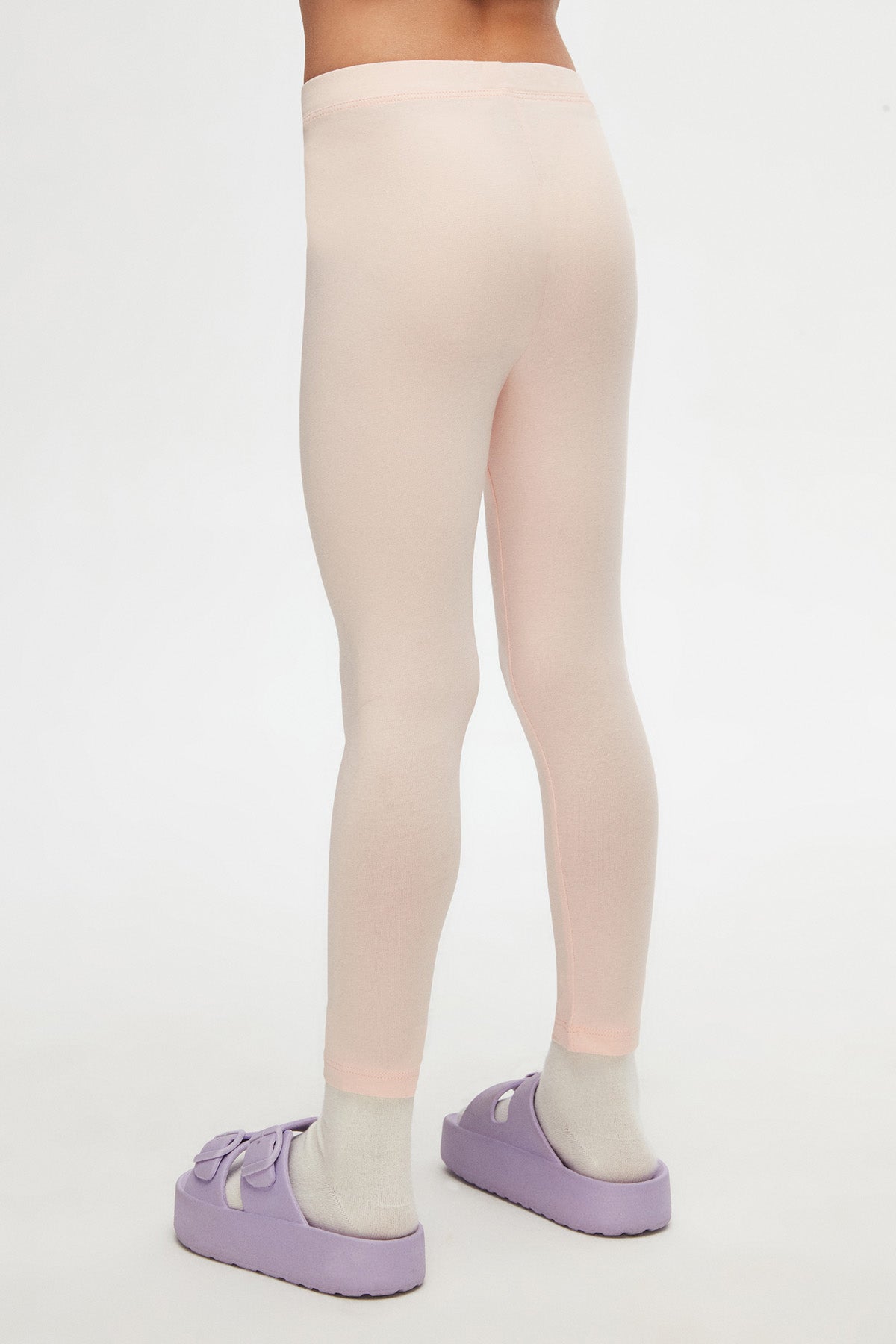 Girls' Basic Summer Leggings (BRIGHT POWDER PINK)