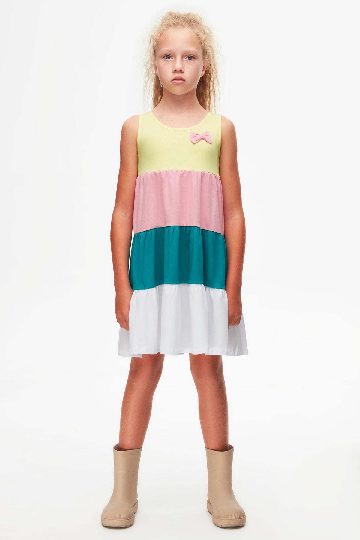 Girls Tiered Strappy Dress