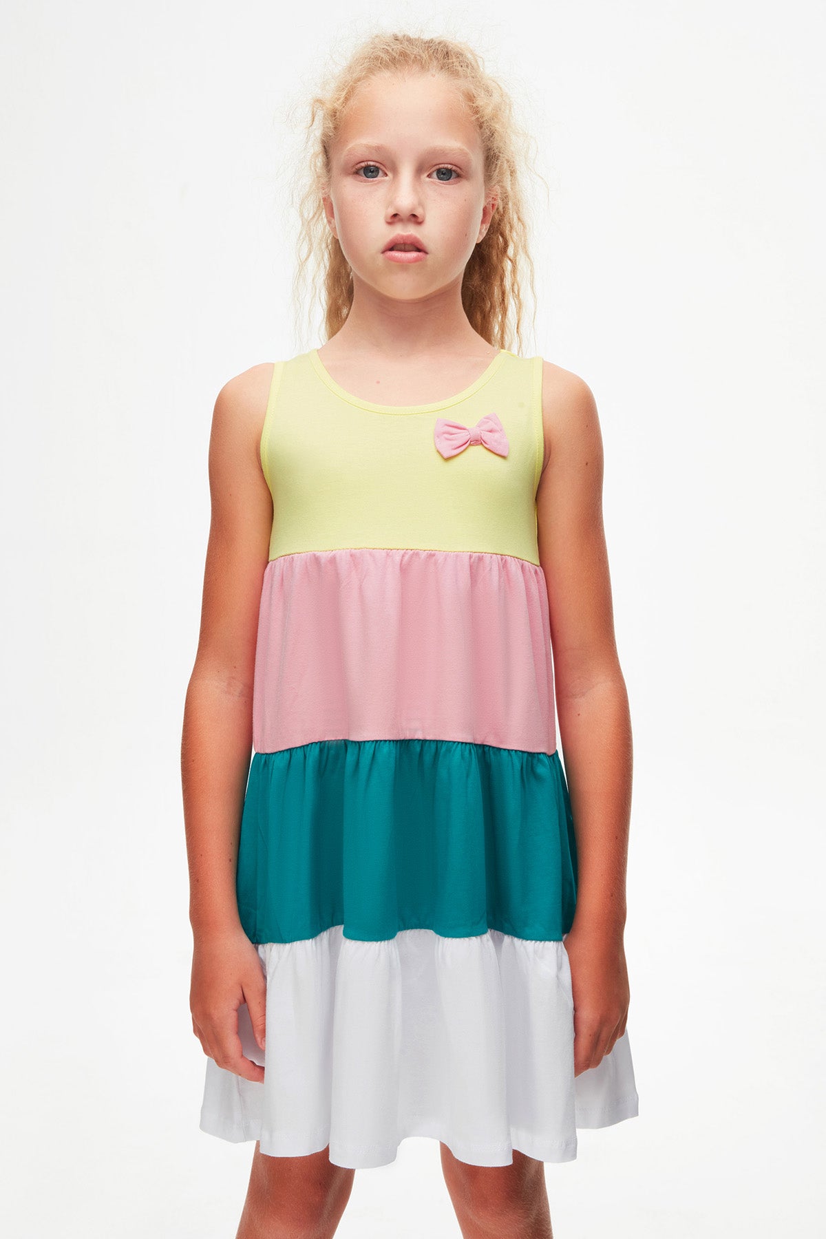 Girls Tiered Strappy Dress