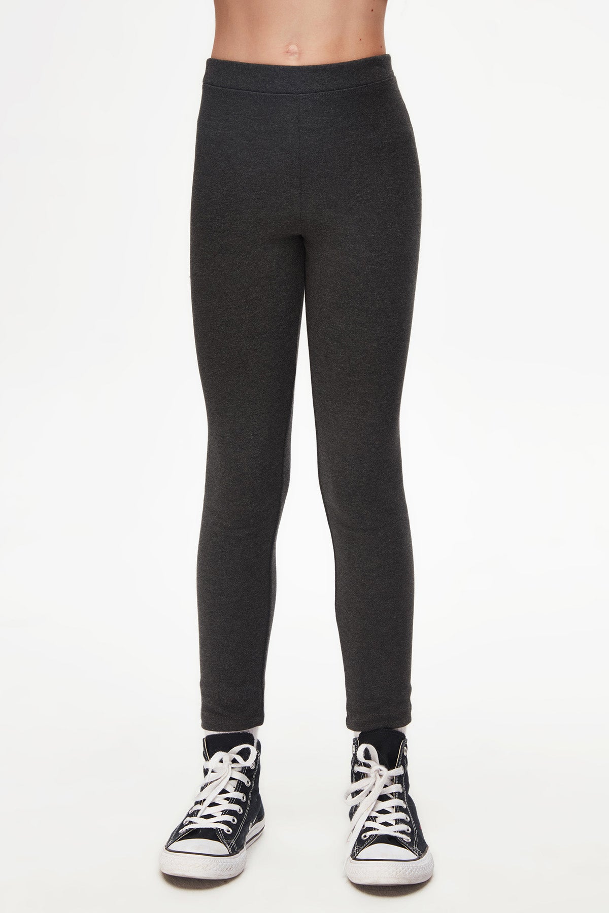 Basic Girls Winter Leggings (ASPHALT GRAY)
