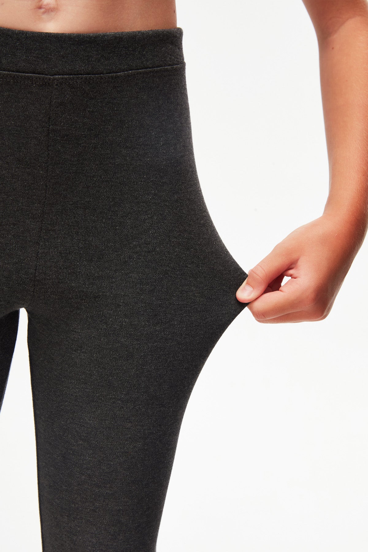 Basic Girls Winter Leggings (ASPHALT GRAY)
