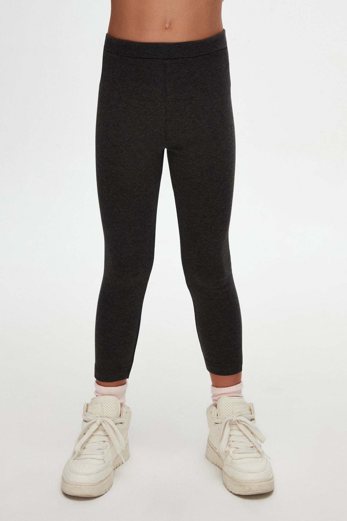 Basic Girls Winter Leggings (ASPHALT GRAY)