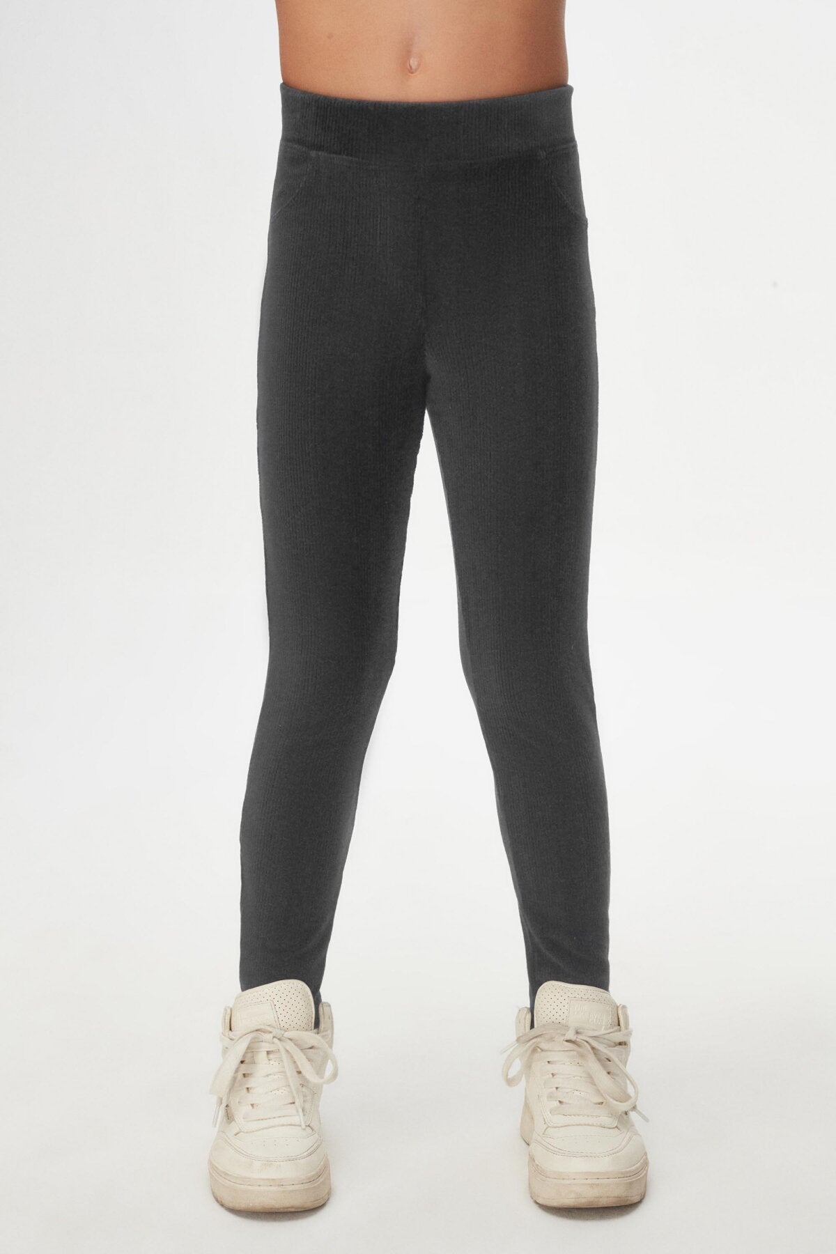 Girls' Ribbed Corduroy Leggings with Pockets_sizechart (ASPHALT GRAY)