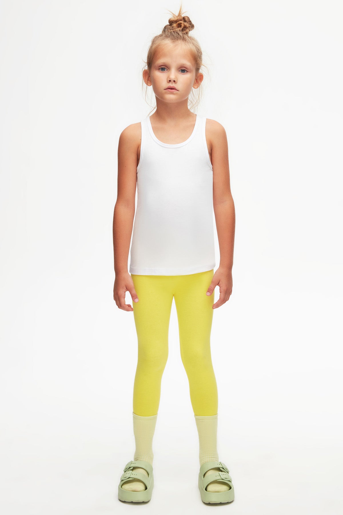 Girls' Basic Racerback Tank Top (WHITE)