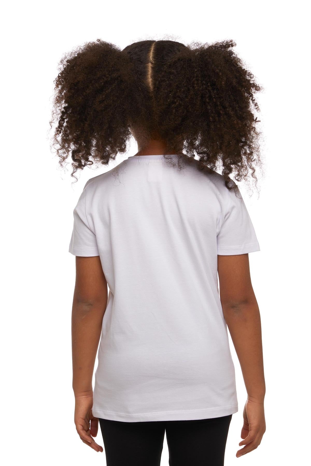Basic Unisex Kids Crew Neck Short Sleeve T-Shirt (WHITE)