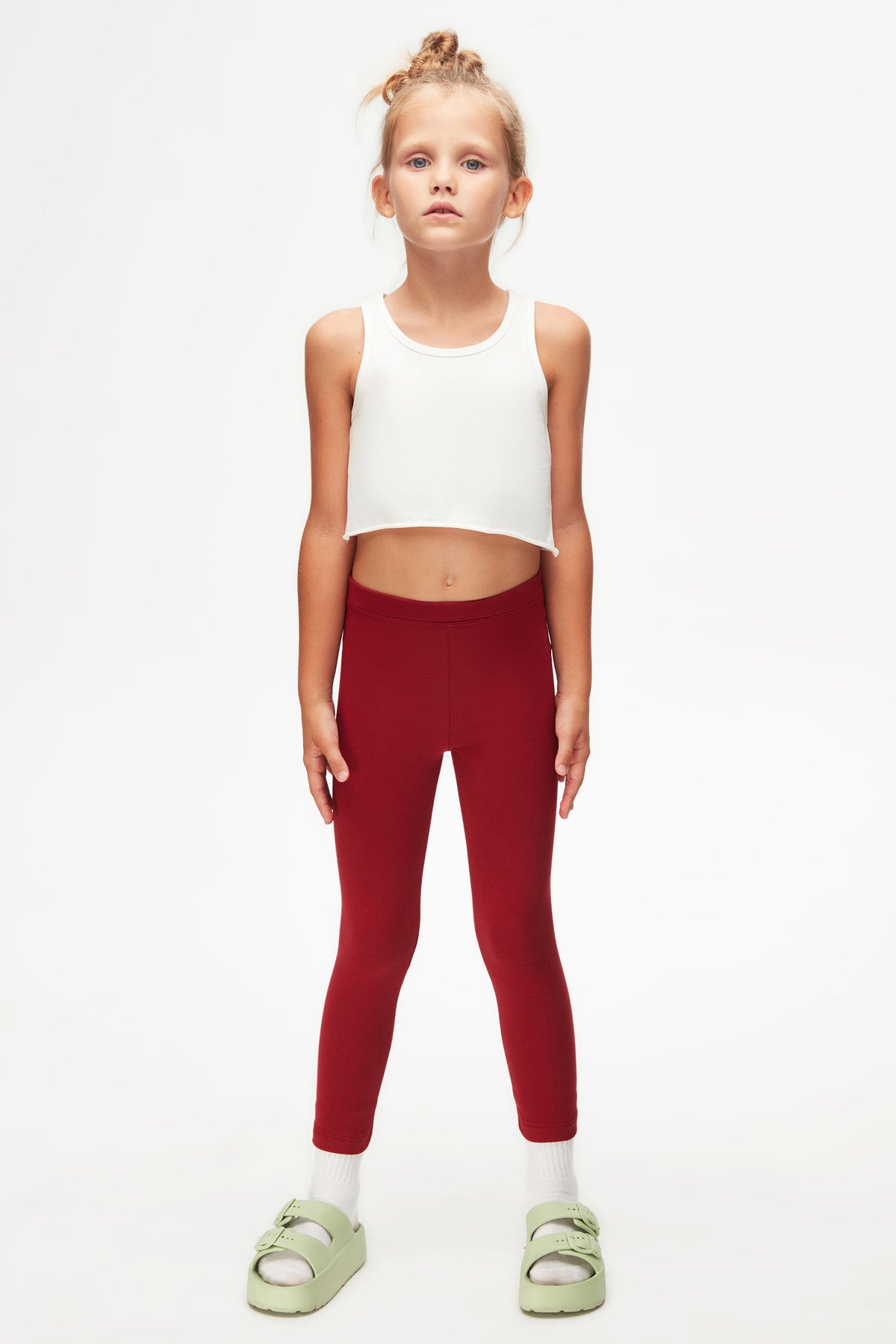 Basic Girls Winter Leggings (BURGUNDY)