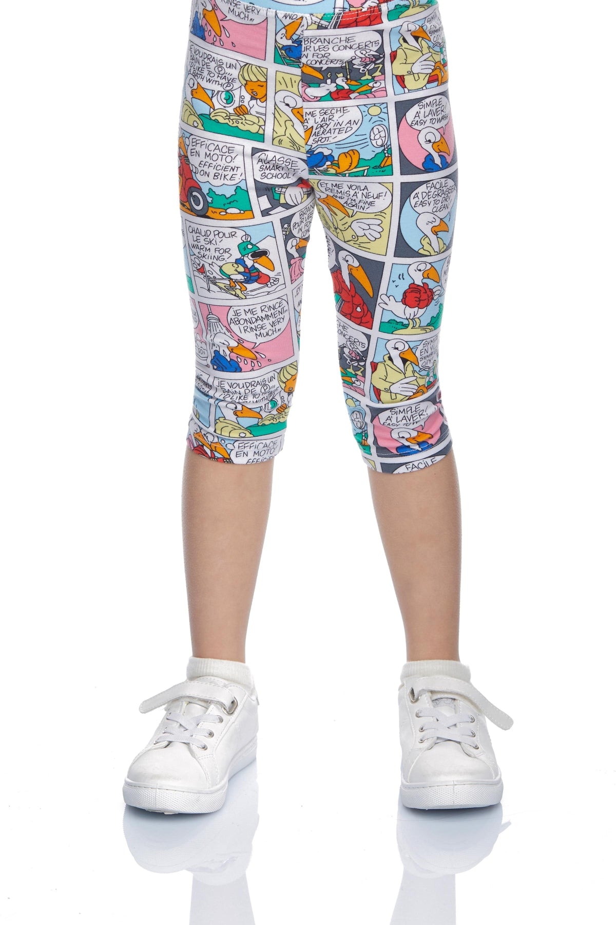 Cartoon Network Girls' Patterned Below-the-Knee Capri Leggings