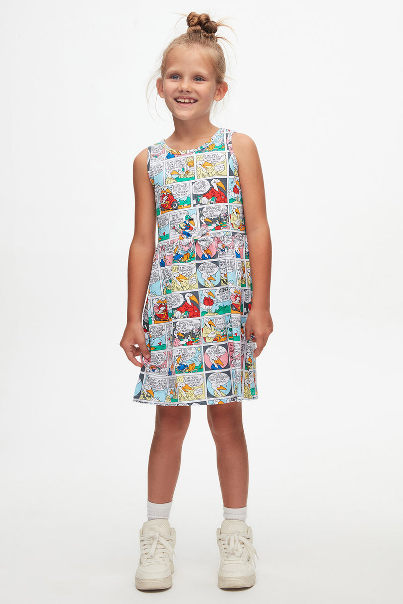Cartoon Network Girls' Patterned Sleeveless Dress