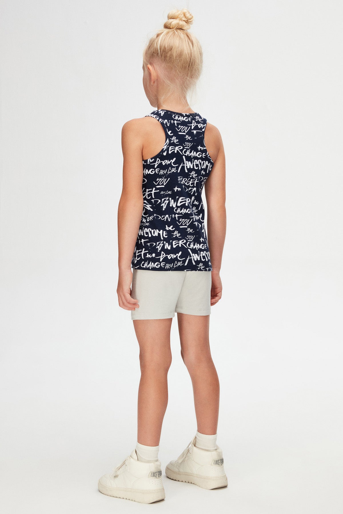 Change World Girls' Patterned Sleeveless T-Shirt