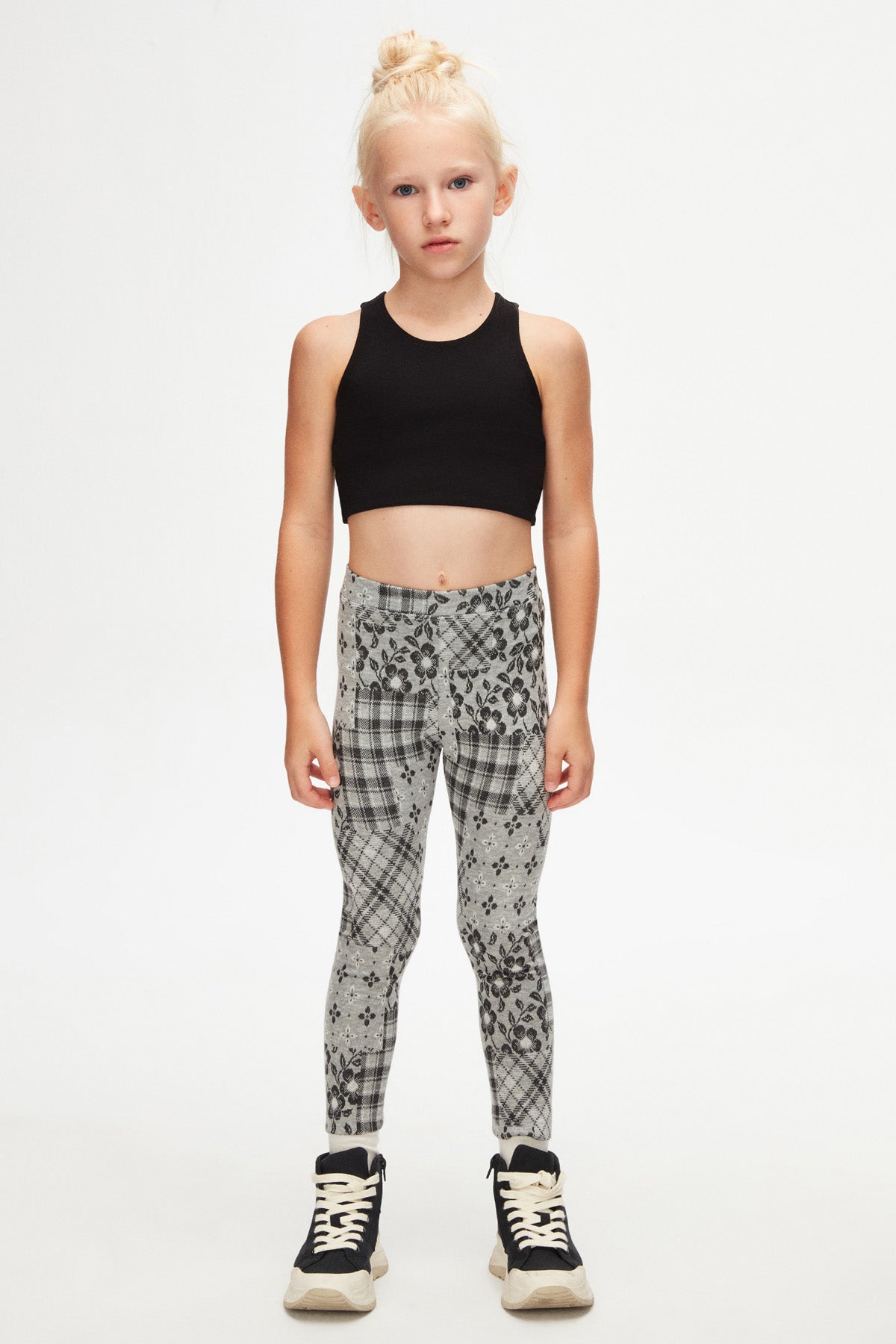 Cranky Girls' Knitted Winter Patterned Leggings