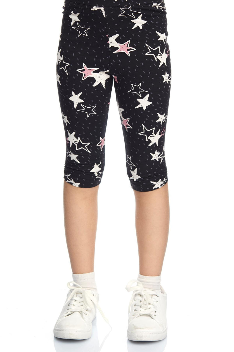 Crayon Stars Girls Patterned Capri Leggings