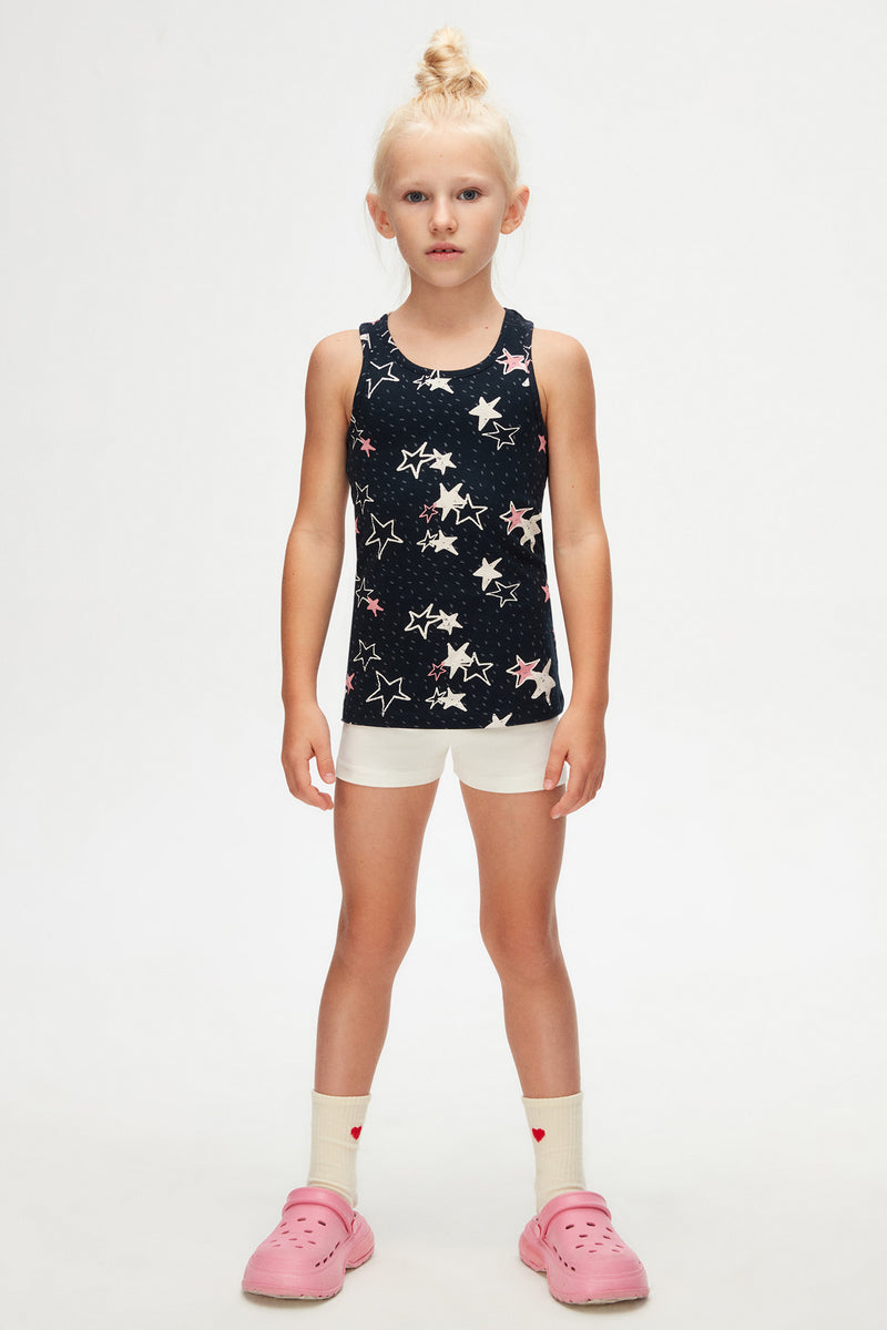 Crayon Stars Girls' Patterned Sleeveless T-Shirt