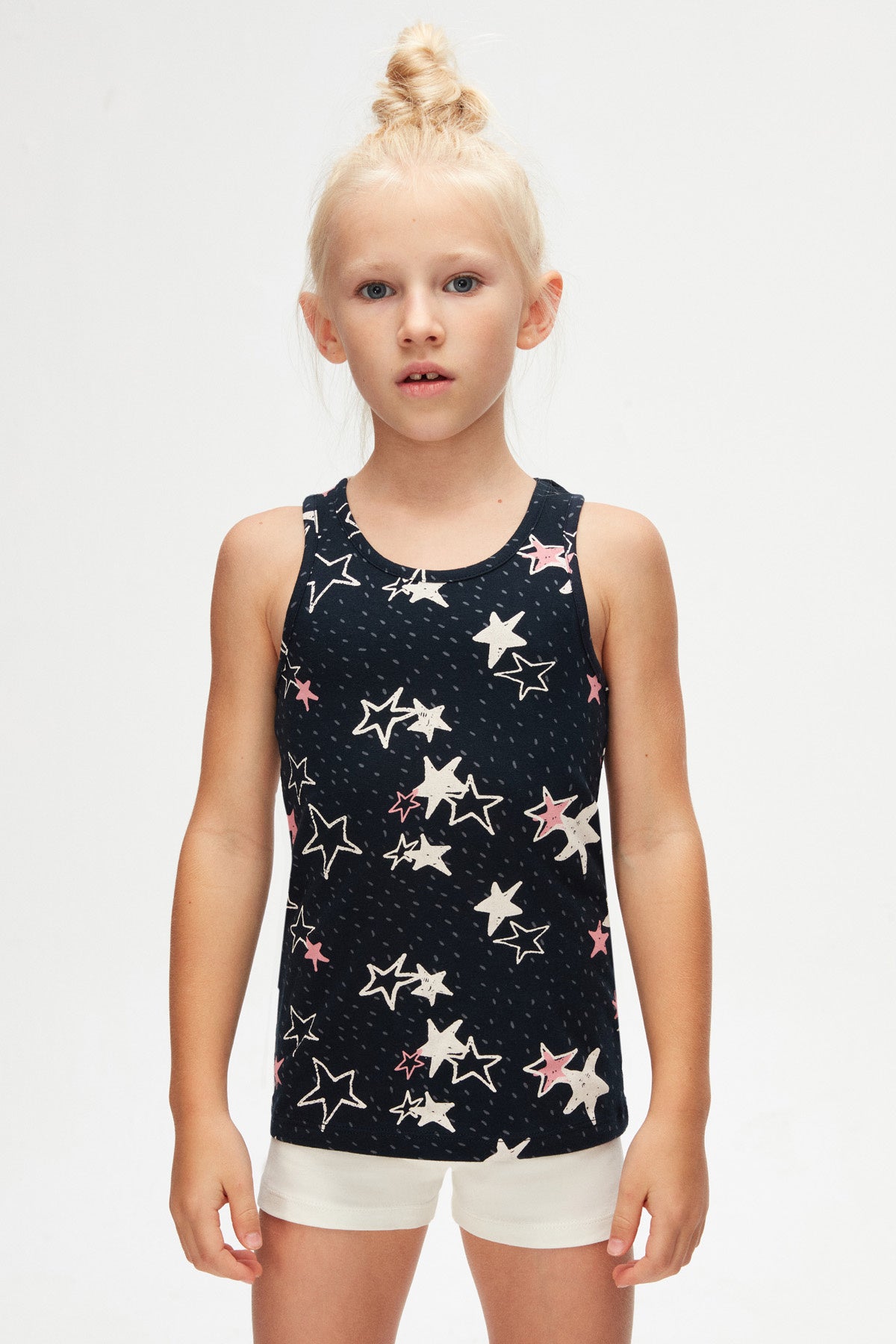 Crayon Stars Girls' Patterned Sleeveless T-Shirt
