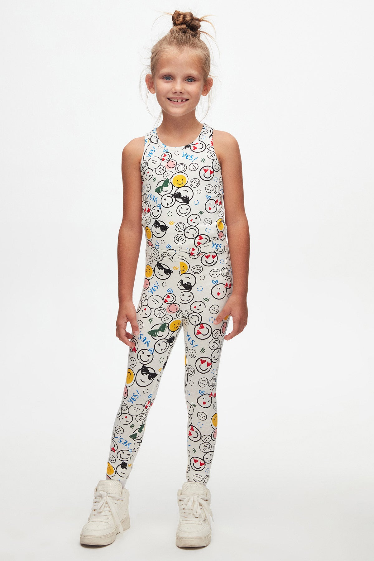 Cute Faces Girls' Summer Patterned Leggings