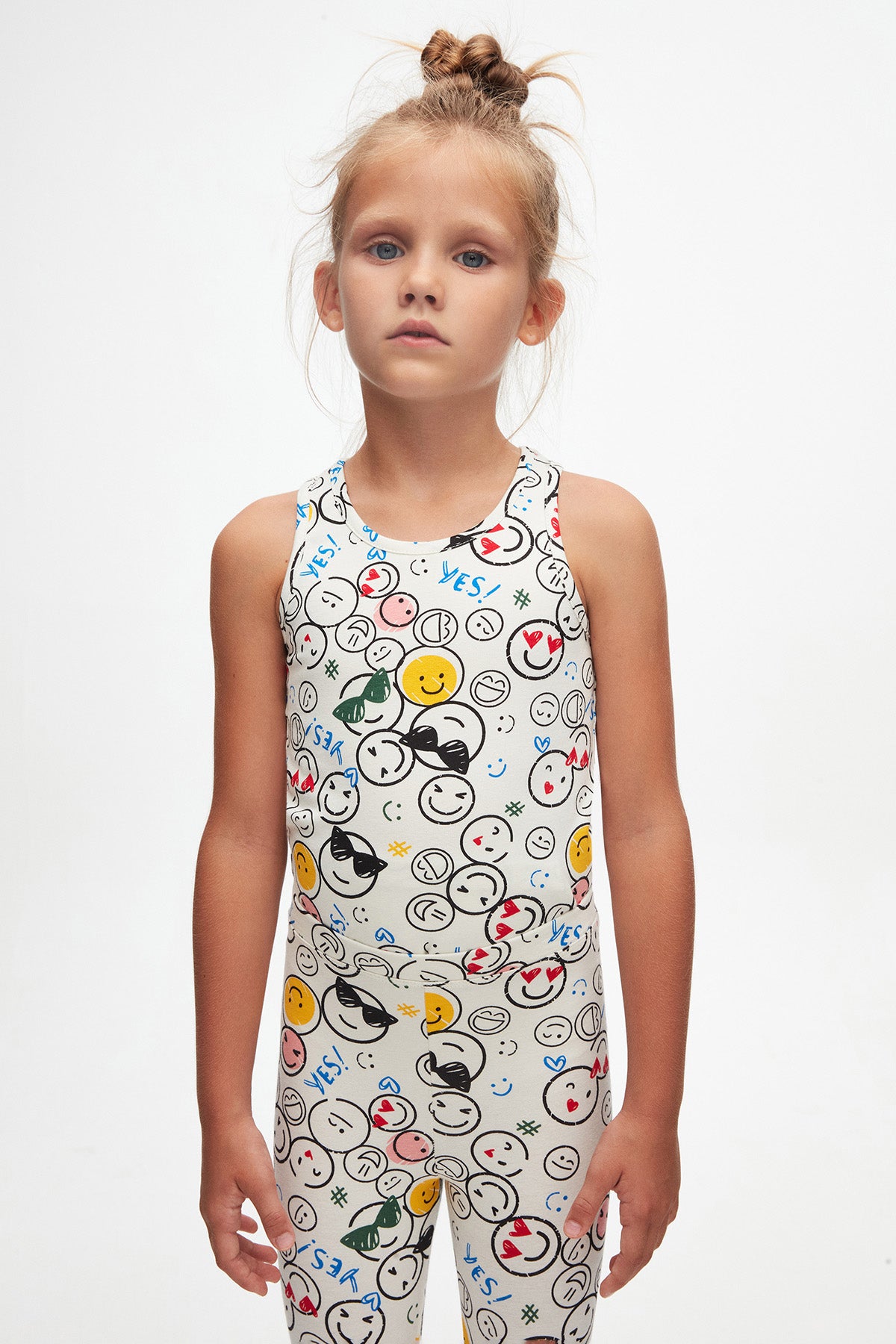 Cute Faces Girls' Summer Patterned Leggings