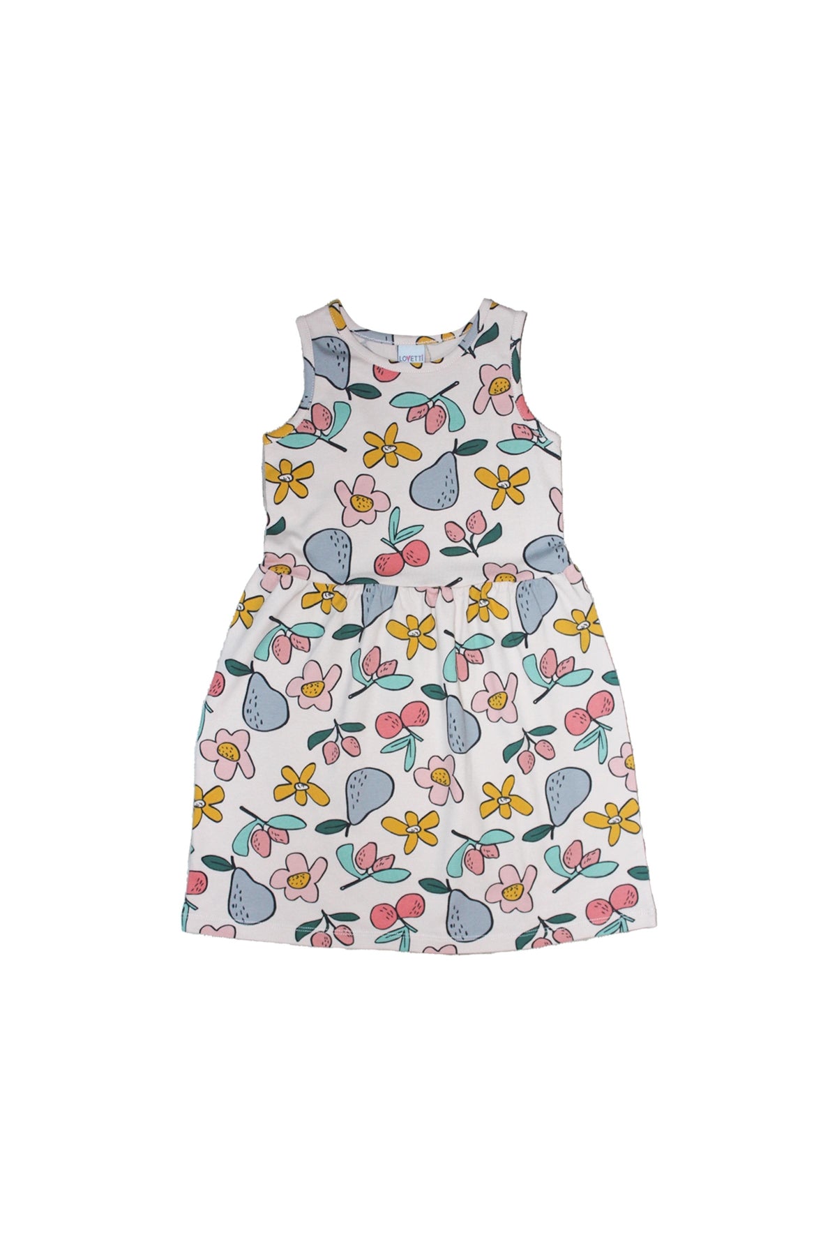 Cute Sketchbook Girls' Patterned Sleeveless Dress