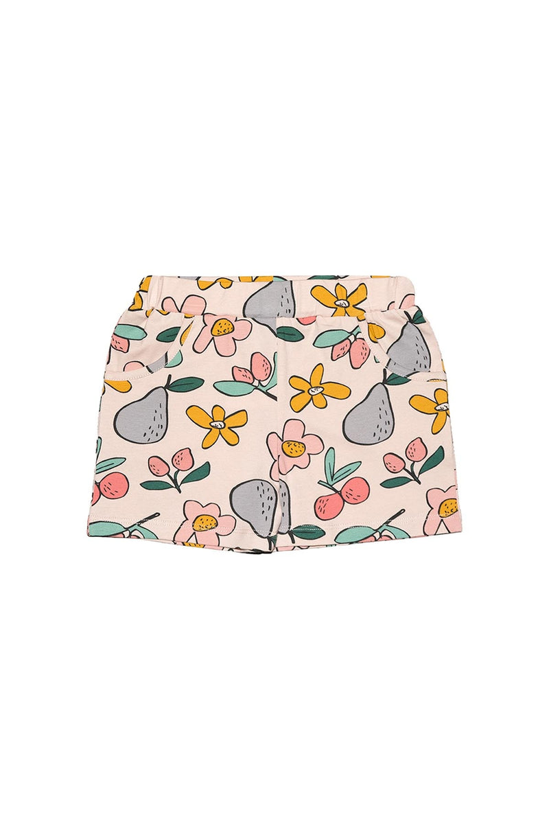 Cute Sketchbook Girls' Patterned Shorts with Pockets