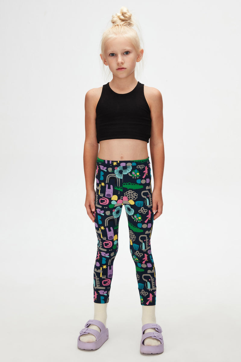 Girls' Cutouts Animal Summer Patterned Leggings