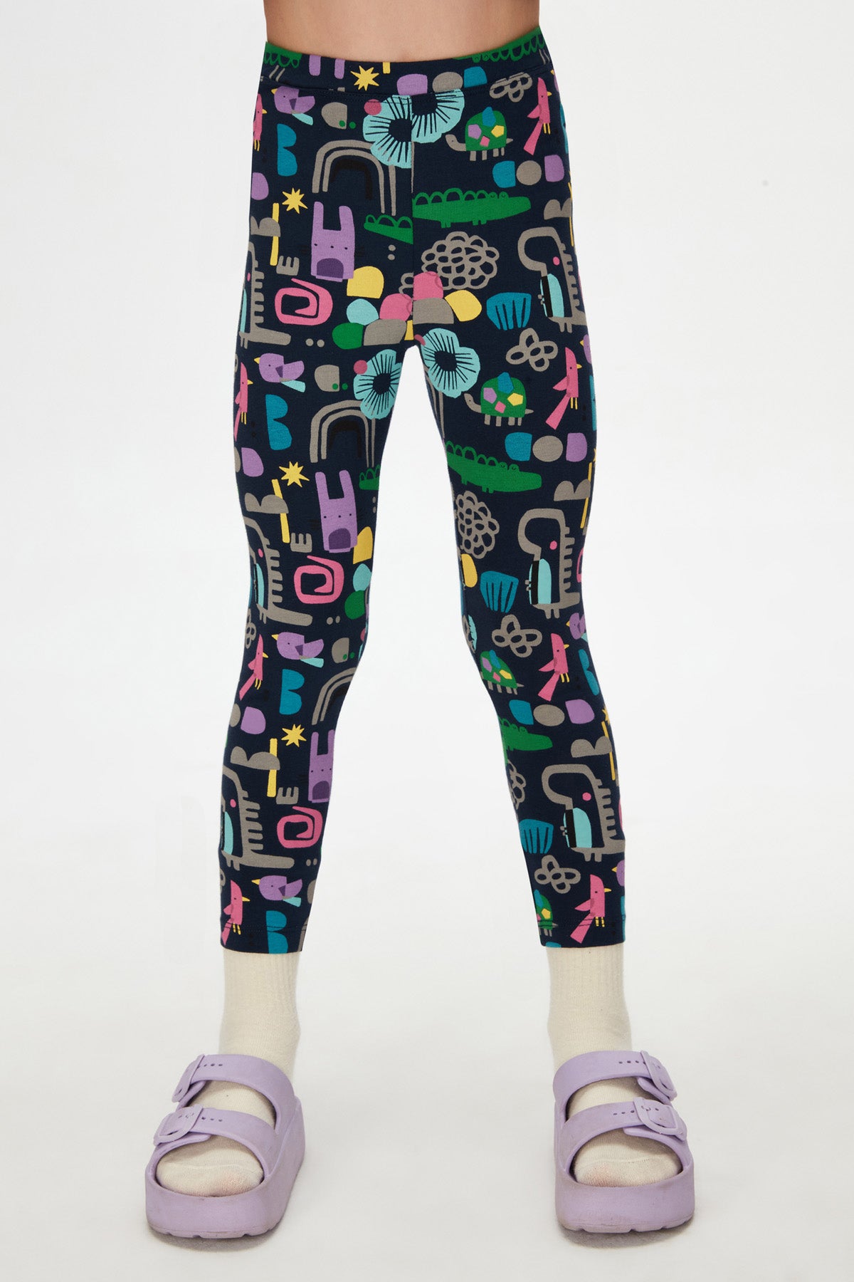 Girls' Cutouts Animal Summer Patterned Leggings