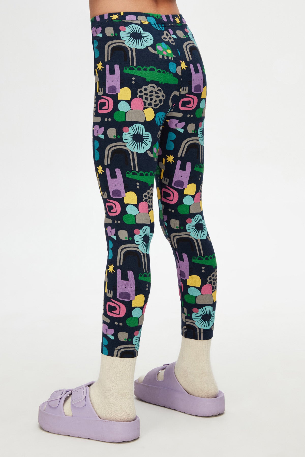 Girls' Cutouts Animal Summer Patterned Leggings_sizechart