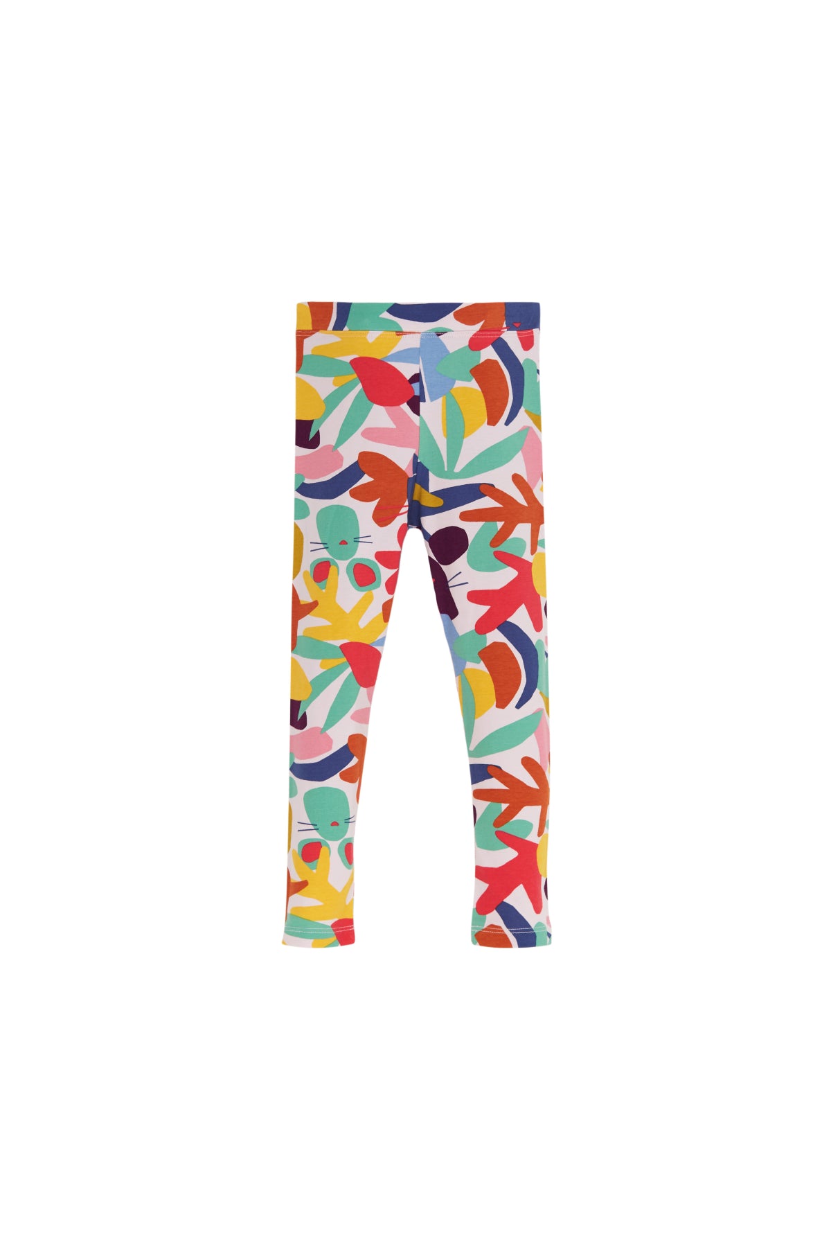 Girls' Cutouts Foliage Summer Patterned Leggings