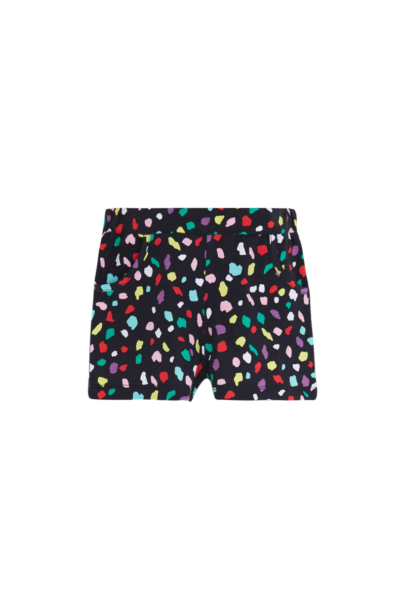 Girls' Patterned Pocket Shorts - Cutouts Shape