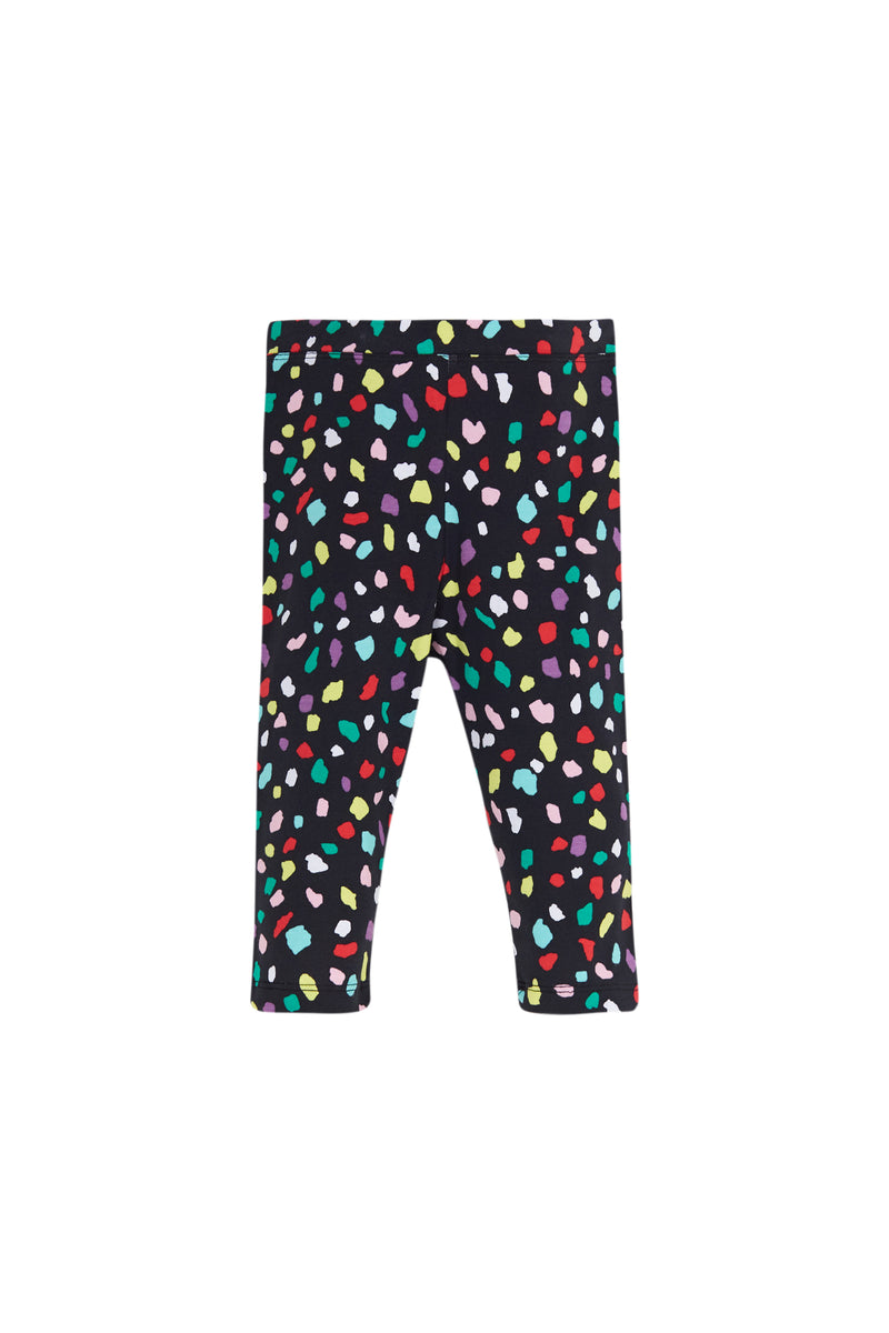 Girls' Cutouts Shape Patterned Capri Leggings