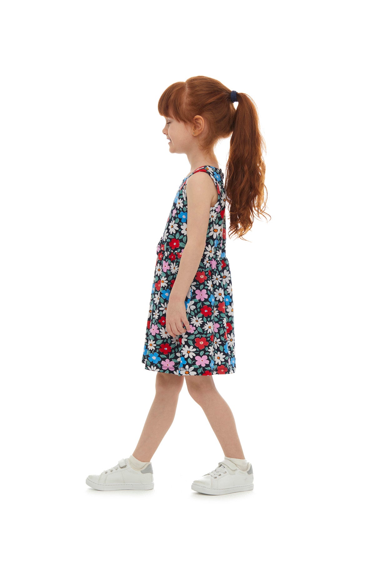 Girls' Daisy Festival Patterned Sleeveless Dress