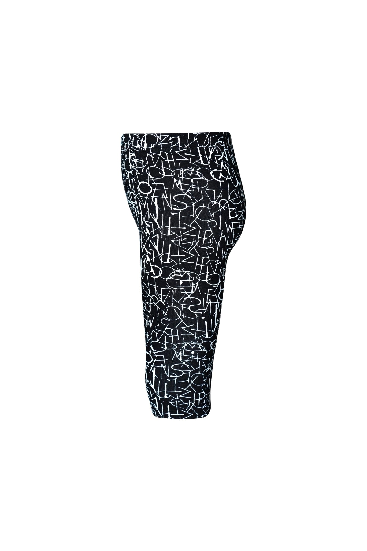 Dark Letters Girls' Patterned Below-the-Knee Capri Leggings_sizechart