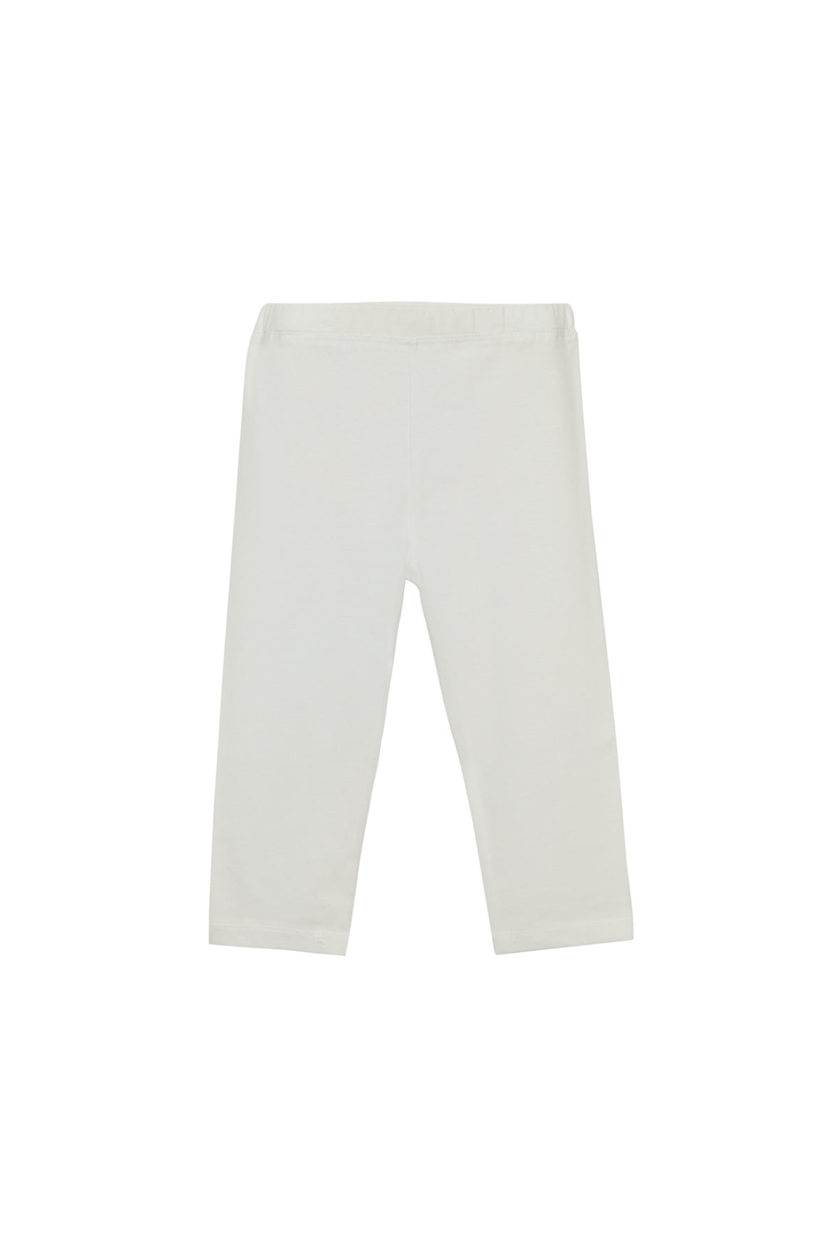 Girls' Basic Below-the-Knee Capri Leggings (GARDENIA ECRU)