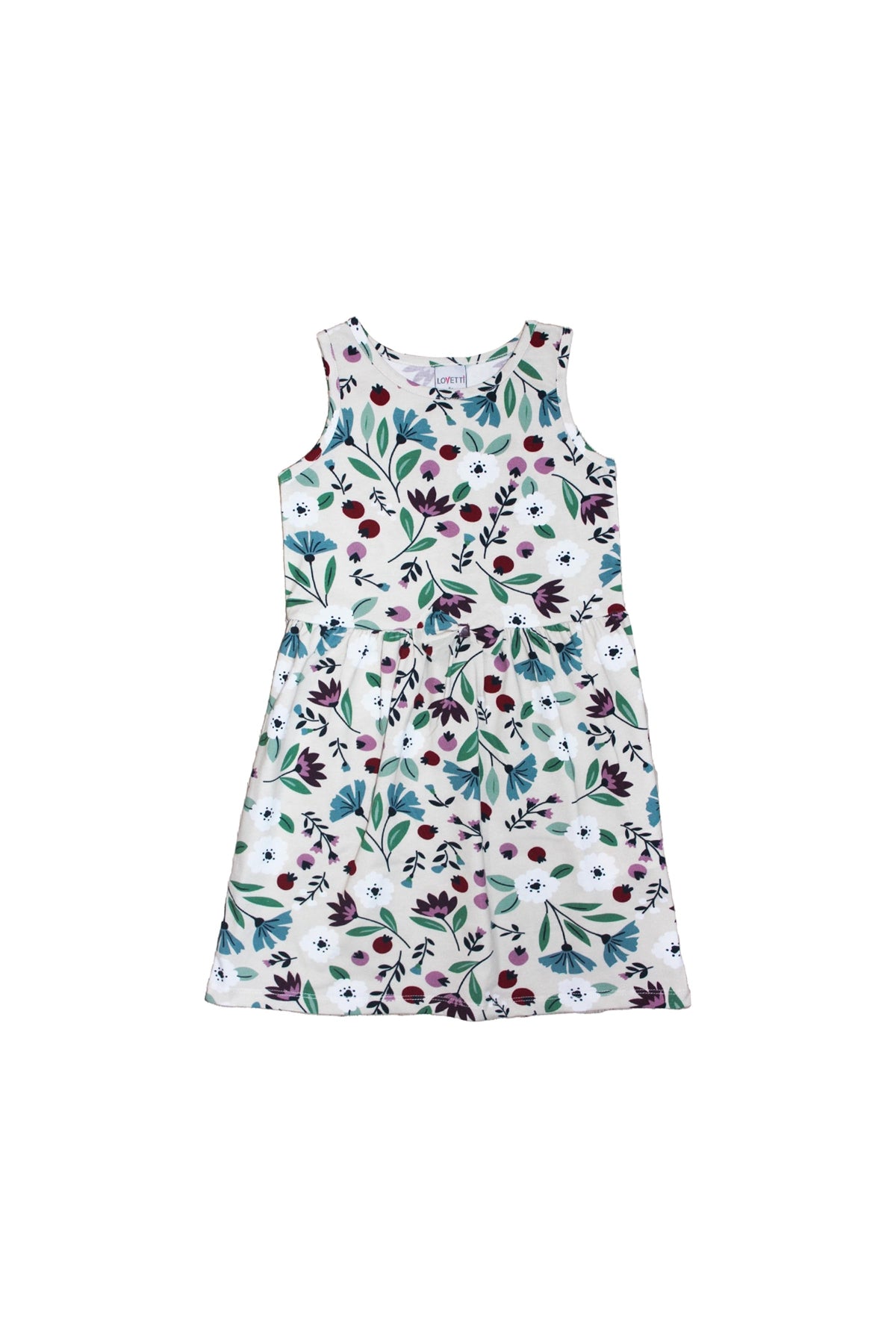 Fairy Garden Girls' Patterned Sleeveless Dress
