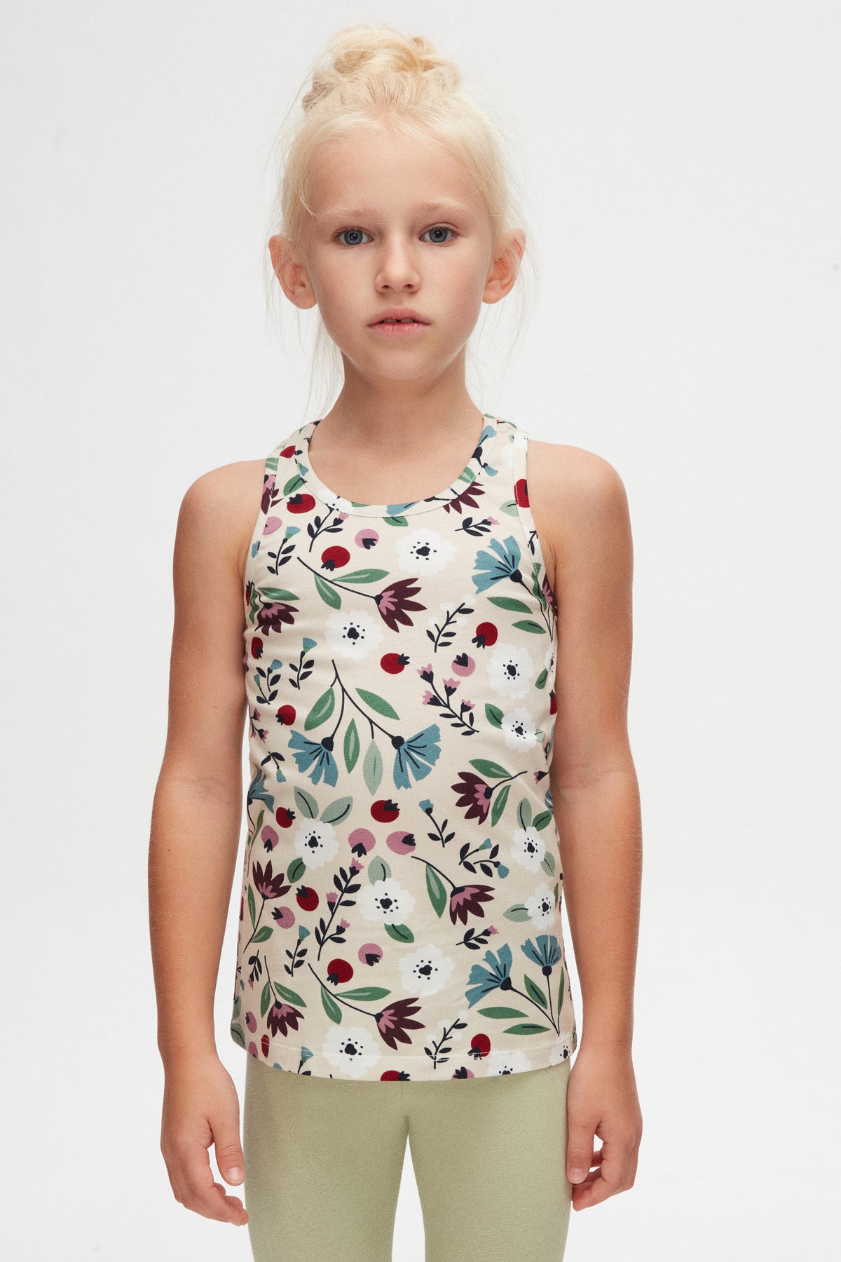 Fairy Garden Girls' Patterned Sleeveless T-Shirt