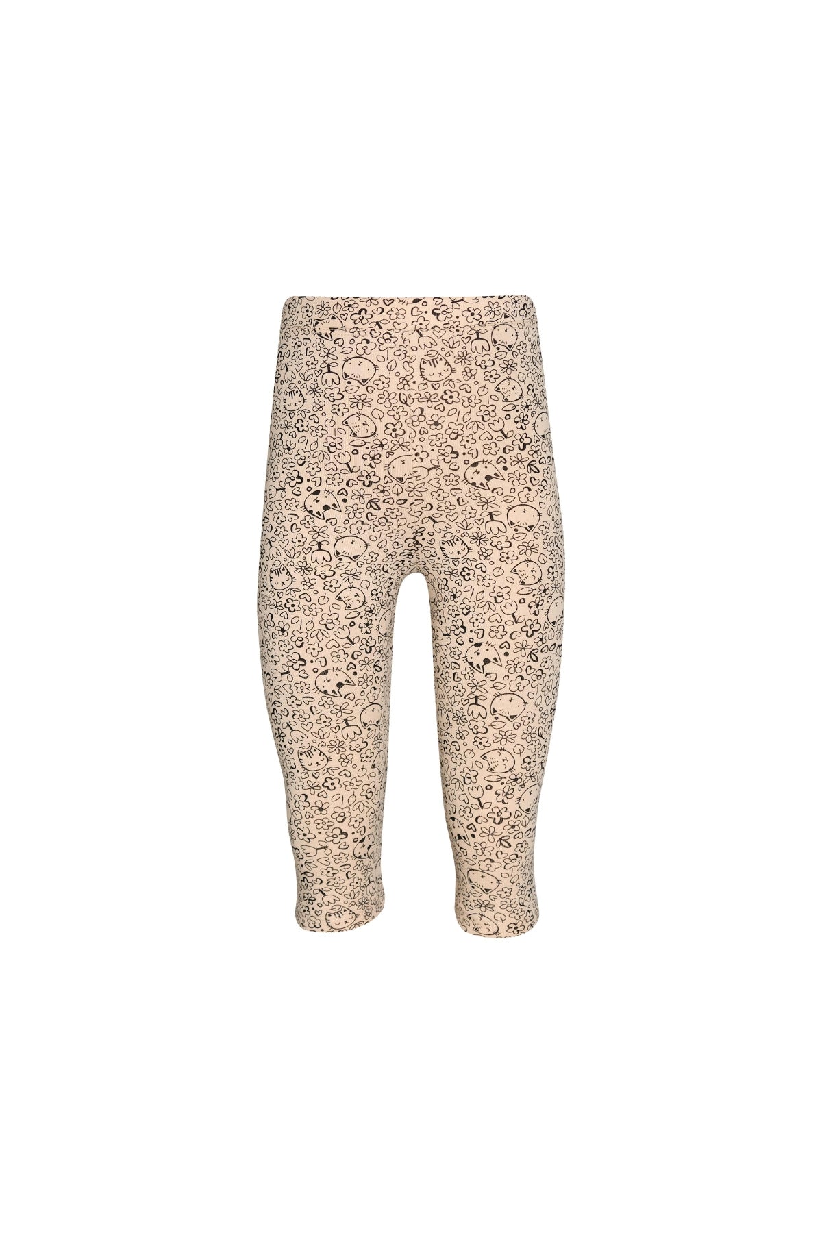Flower Cat Girls' Patterned Below-the-Knee Capri Leggings