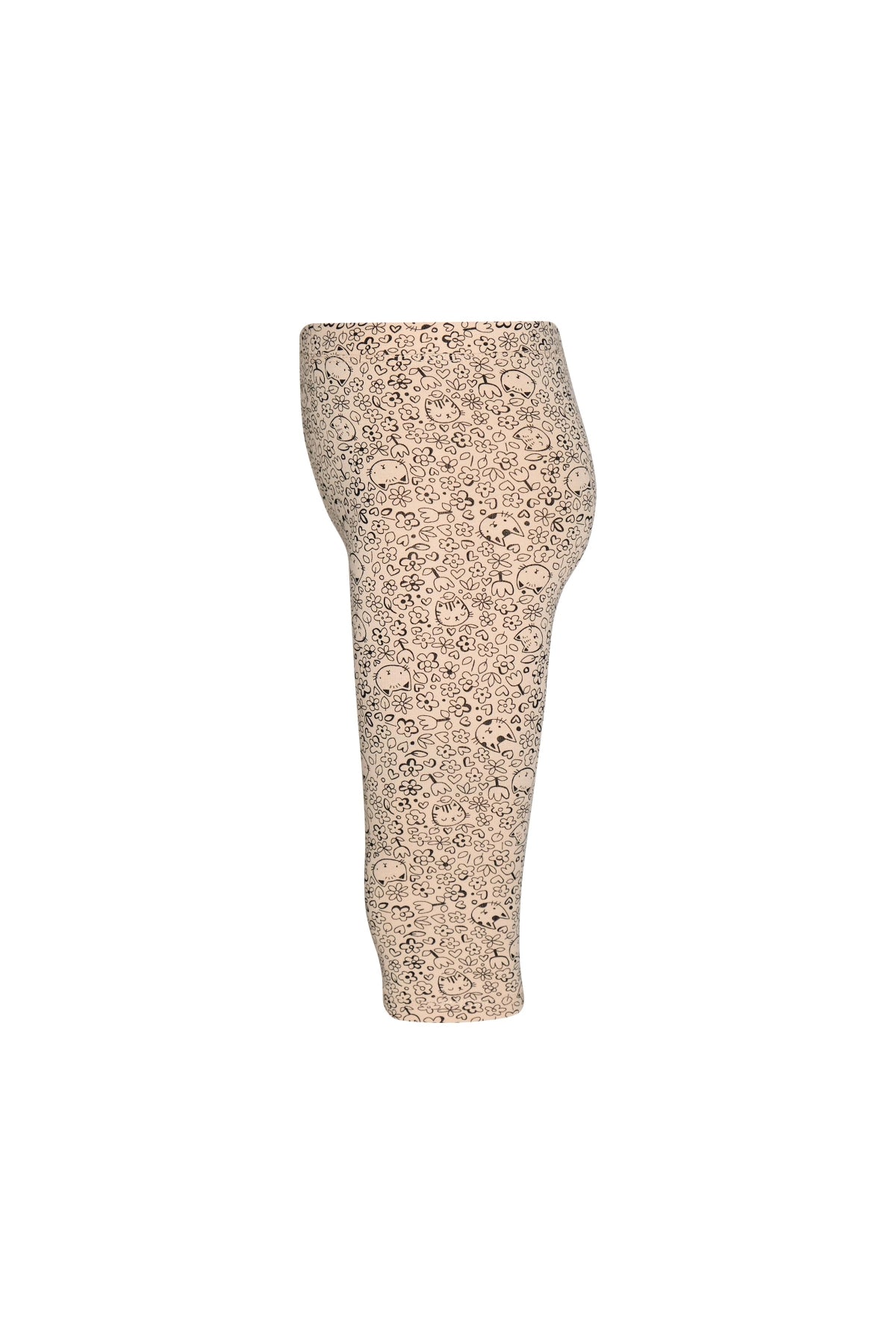 Flower Cat Girls' Patterned Below-the-Knee Capri Leggings_sizechart