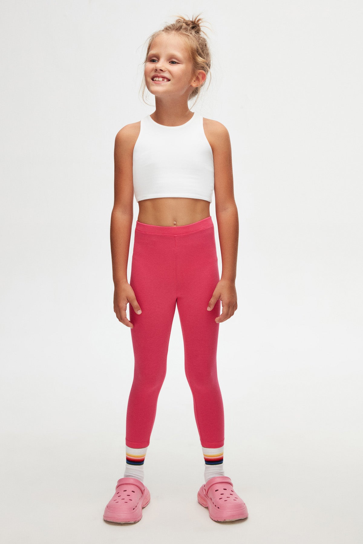Girls' Basic Summer Leggings (FUCHSIA ROSE)
