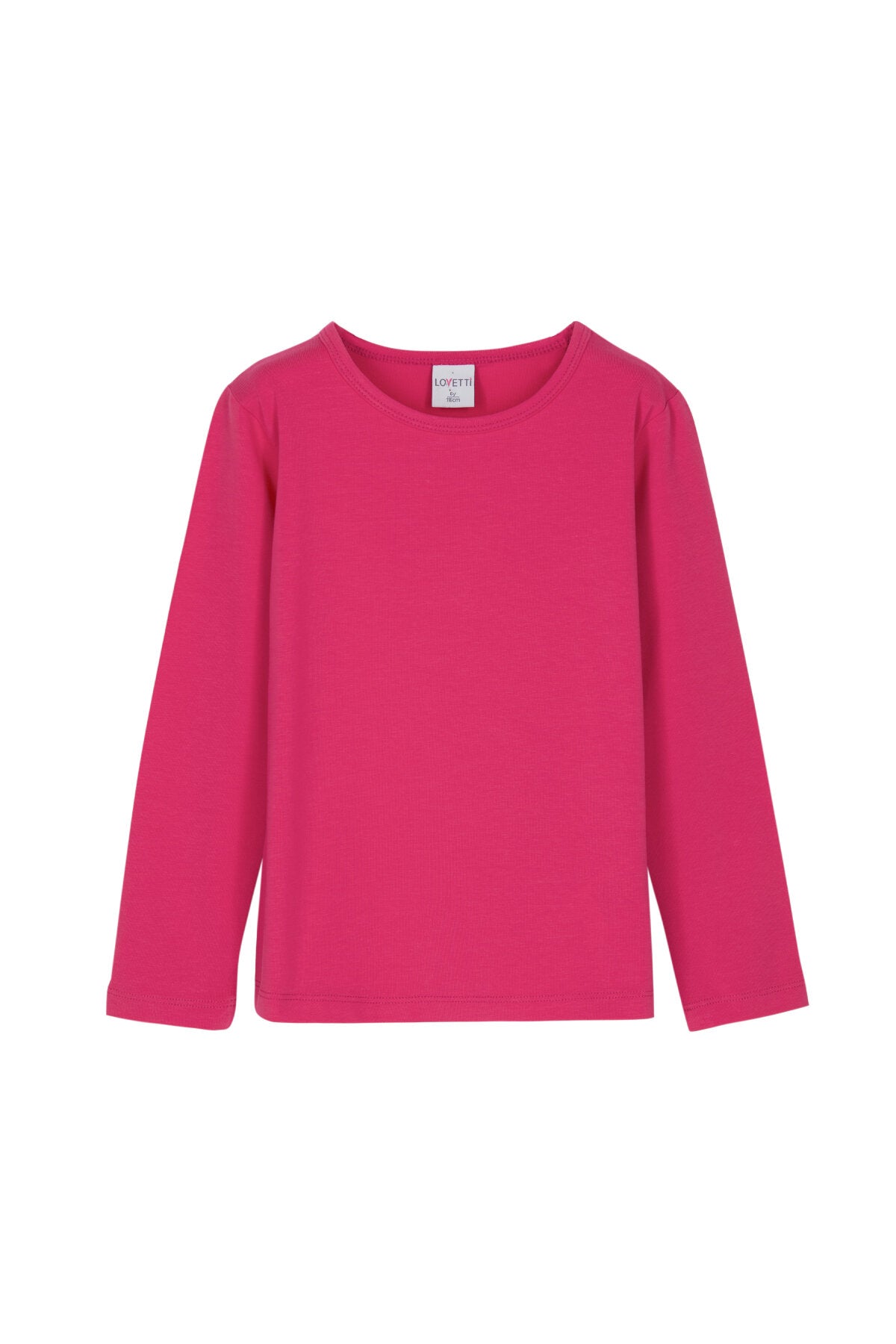 Girls' Basic Seasonal Stretch Long Sleeve T-Shirt (FUCHSIA ROSE)