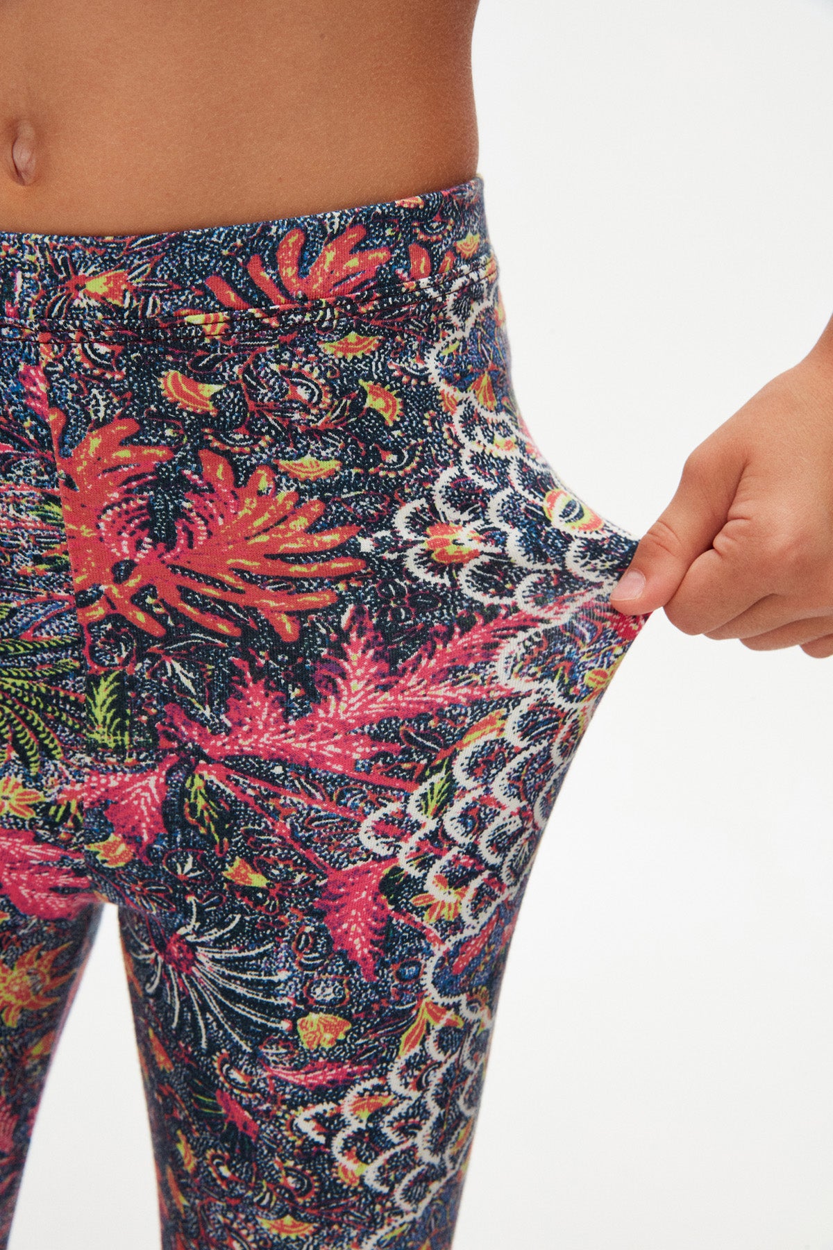 Girls' Leaf Patterned Winter Leggings