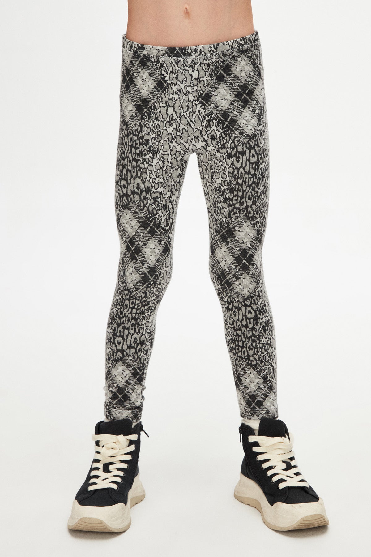 Grumpy Girls' Knitted Patterned Winter Leggings