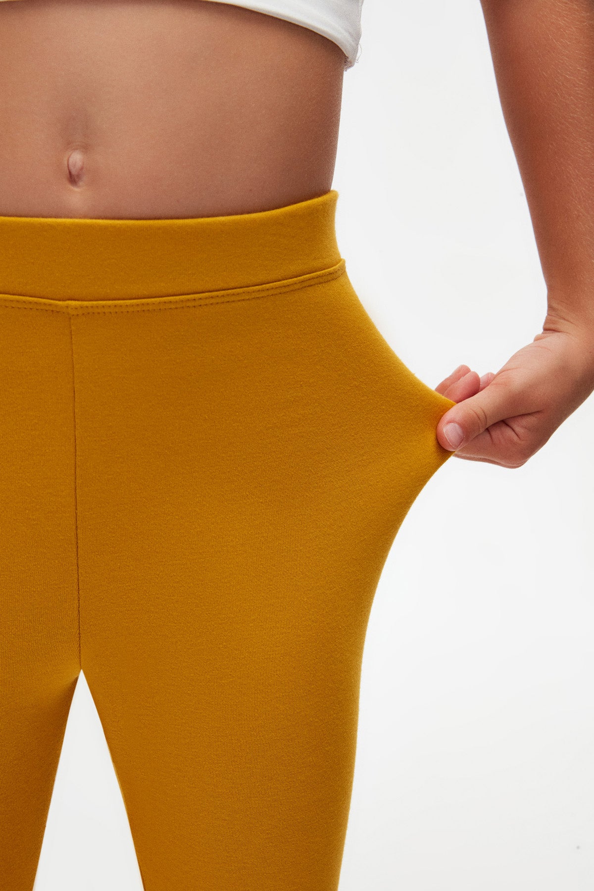 Basic Girls Winter Leggings (HONEY MUSTARD)