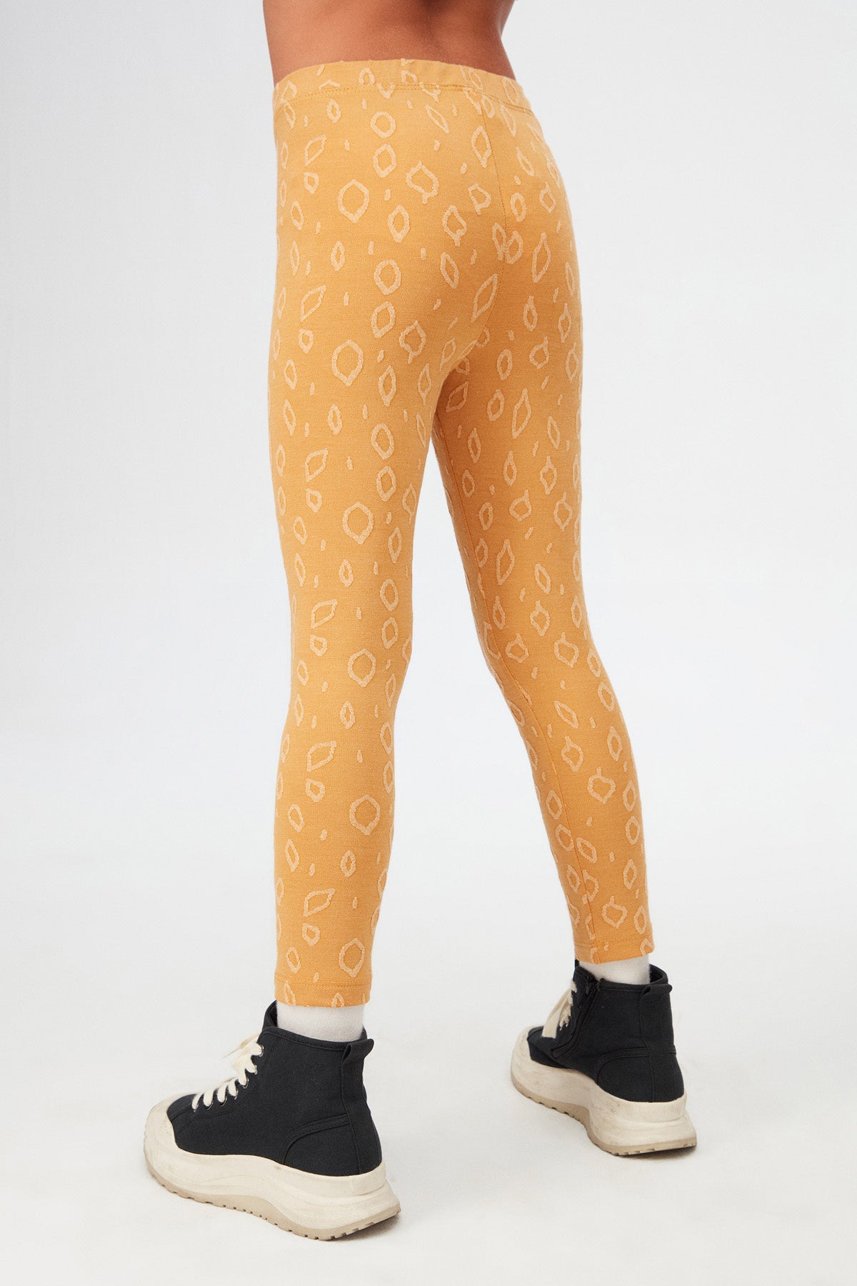 Girls' Teardrop Pattern Jacquard Full-Length Leggings_sizechart