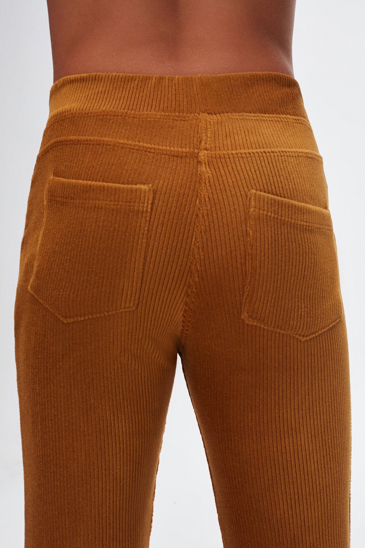 Girls' Ribbed Corduroy Leggings with Pockets (HONEY MUSTARD)